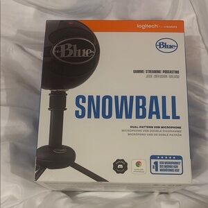 Blue Snowball podcast Microphone NWT never opened